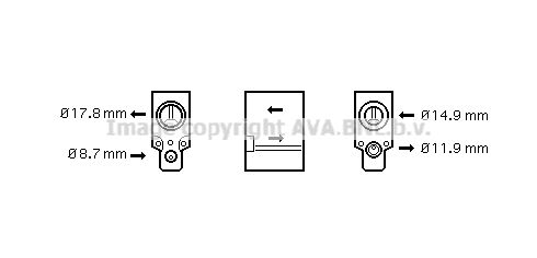 AVA QUALITY COOLING Расширительный клапан, кондиционер VW1076